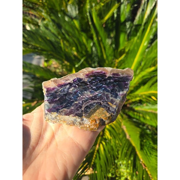 Rainbow Fluorite Crystal Natural Stone Slab - Picture 14 of 14